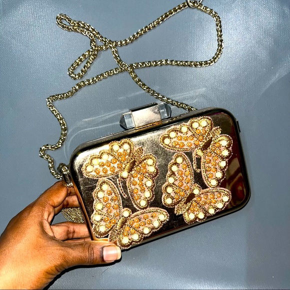 Zara embellished clutch